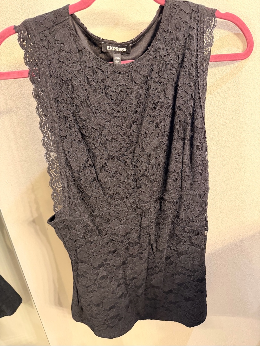 Express Black Floral Lace Camisole
